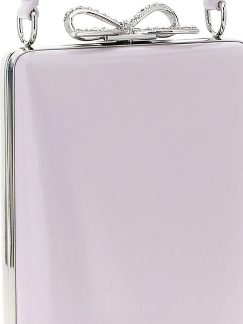 Self-Portrait bow-embellished tote bag - Purple