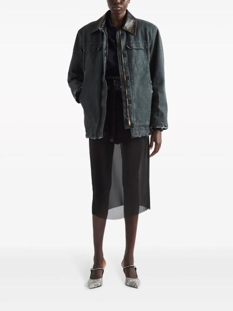 Prada distressed canvas jacket - Grey - zdjęcie produktu nr 2