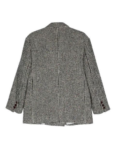 Alysi houndstooth-pattern coat - Black - zdjęcie produktu nr 2