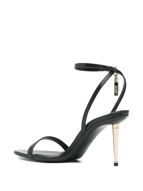TOM FORD point-toe padlock-detail heeled sandals - Black