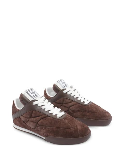 Chloé Kick quilted suede sneakers - Brown - zdjęcie produktu nr 2