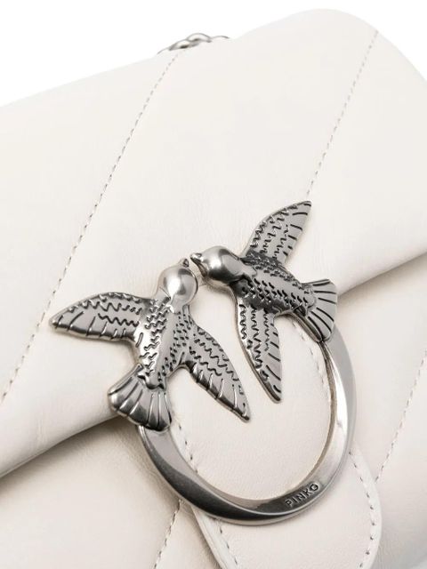 PINKO quilted sheepskin shoulder bag - White