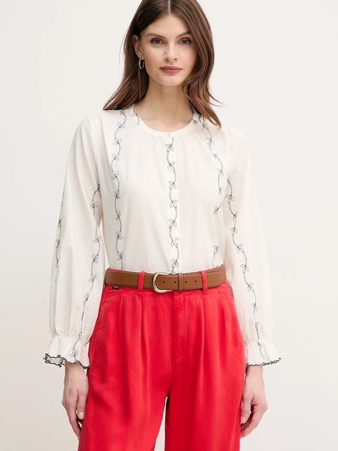 Hoss Intropia koszula bawełniana damska kolor biały regular 6289129 - zdjęcie produktu nr 1