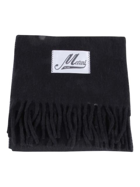 Marni fringed-trims scarf - Black - zdjęcie produktu nr 1