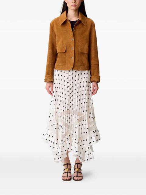 Claudie Pierlot polka-dot lace band midi skirt - White - zdjęcie produktu nr 2