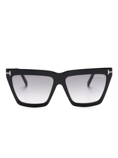 TOM FORD Eyewear Eden geometric-frame sunglasses - Black - zdjęcie produktu nr 1