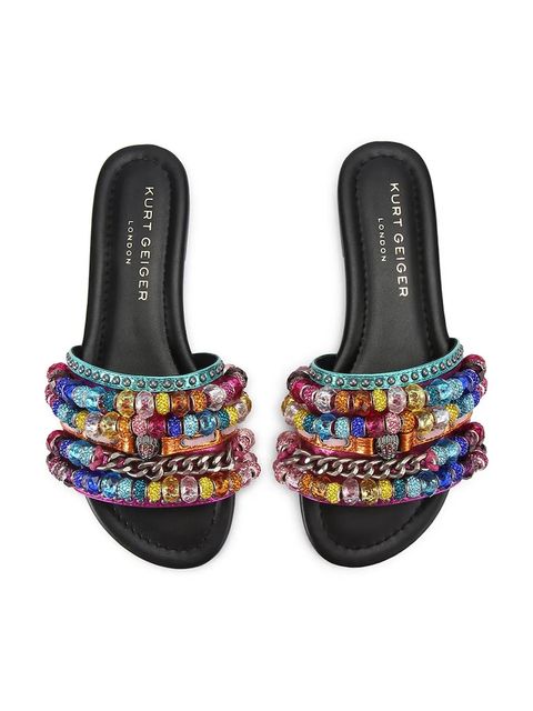 Kurt Geiger London klapki z odkrytą piętą damskie Southbank Beaded - zdjęcie produktu nr 1