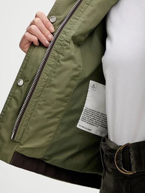 Marc O'Polo kurtka kolor zielony przejściowa oversize 506127070055