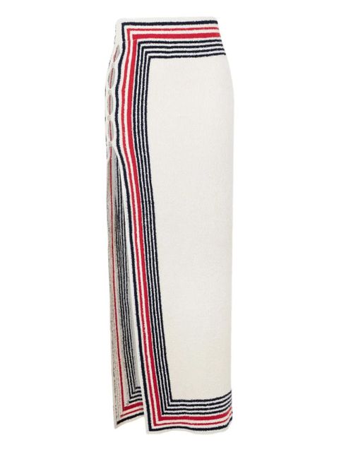 Rabanne striped knitted skirt - Neutrals - zdjęcie produktu nr 1