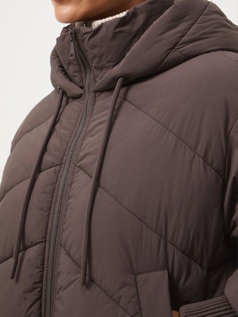 Medicine kurtka damska kolor brązowy zimowa oversize