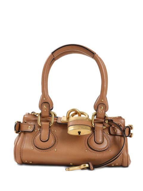 Chloé small Paddington padlock top-handle tote bag - Brown - zdjęcie produktu nr 1