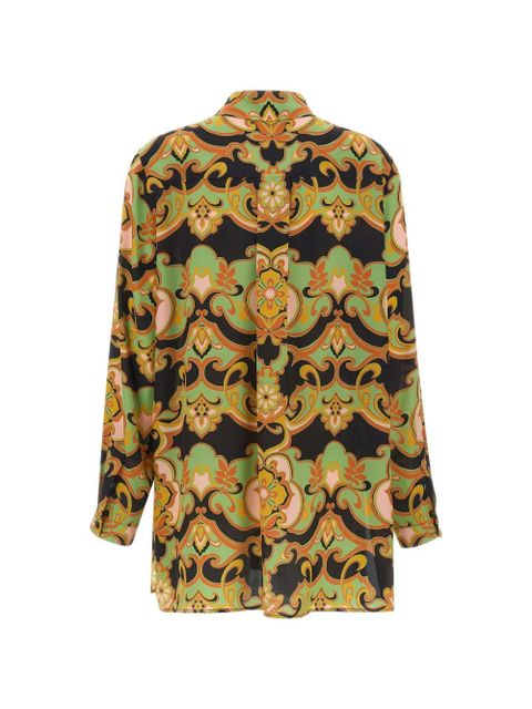 ETRO print buttoned shirt - Black