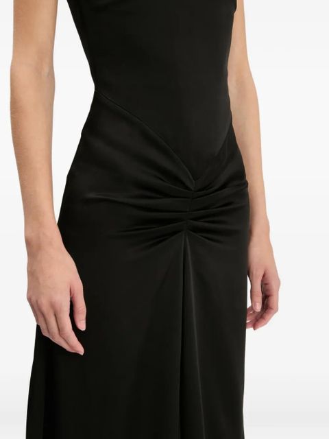 Victoria Beckham Blaire gathered midi dress - Black