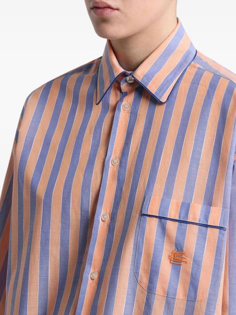 ETRO striped muslin shirt - Orange