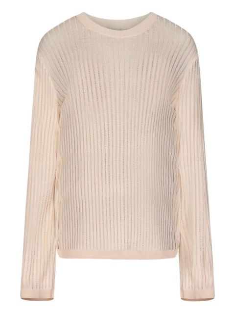 LouLou de Saison Hedora semi-sheer ribbed jumper - Pink - zdjęcie produktu nr 1