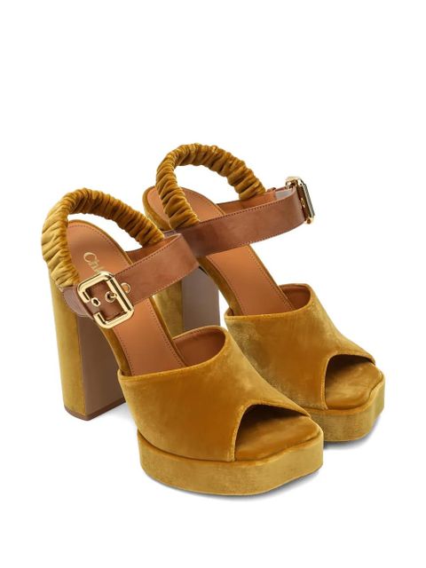 Chloé 95mm Aria sandals - Yellow - zdjęcie produktu nr 2