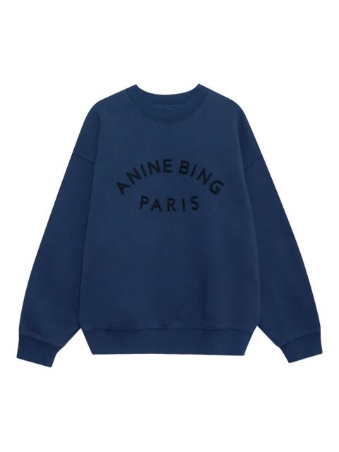 ANINE BING Jaci Paris-logo sweatshirt - Blue - zdjęcie produktu nr 1