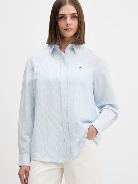 Tommy Jeans koszula damska z lnem - zdjęcie produktu nr 1
