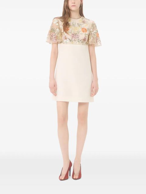 Valentino Garavani embroidered crepe couture short dress - Neutrals - zdjęcie produktu nr 2