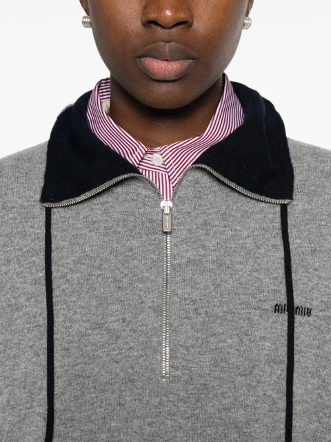 Miu Miu half-zip sweater - Grey