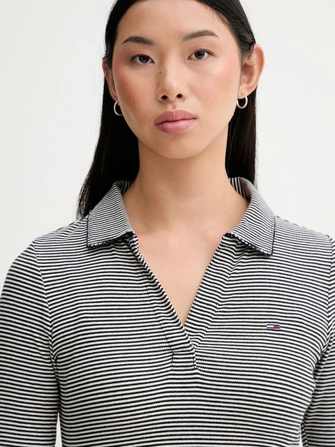 Tommy Jeans longsleeve kolor czarny DW0DW21933