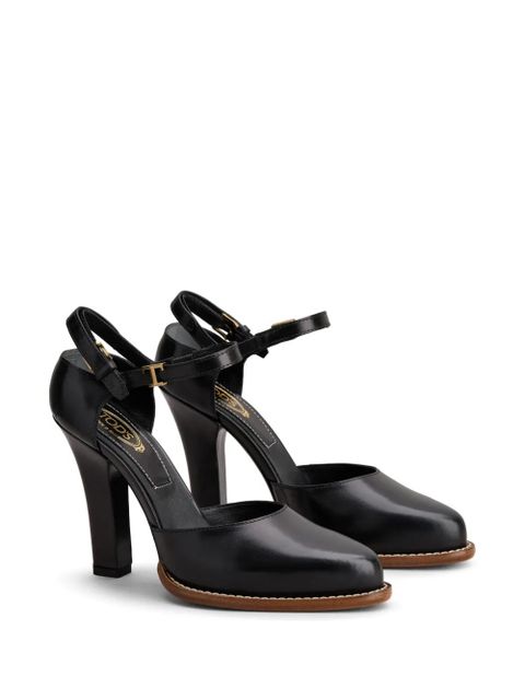 Tod's logo-plaque leather pumps - Black - zdjęcie produktu nr 2