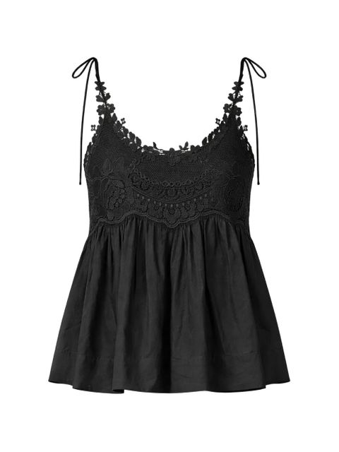 TWINSET lace woven top - Black - zdjęcie produktu nr 1