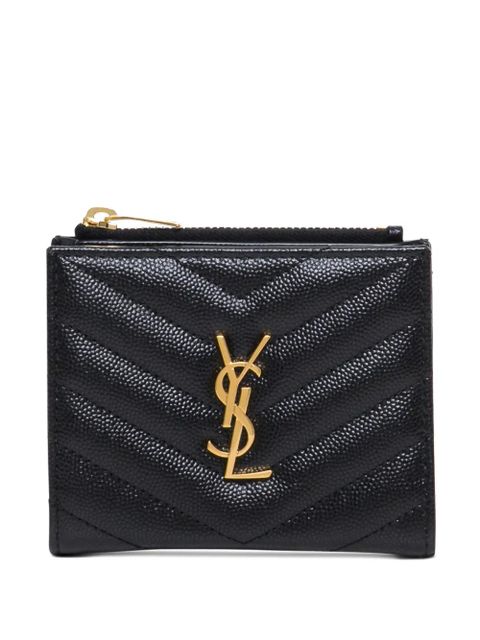 Saint Laurent Cassandre quilted logo wallet - Black - zdjęcie produktu nr 1