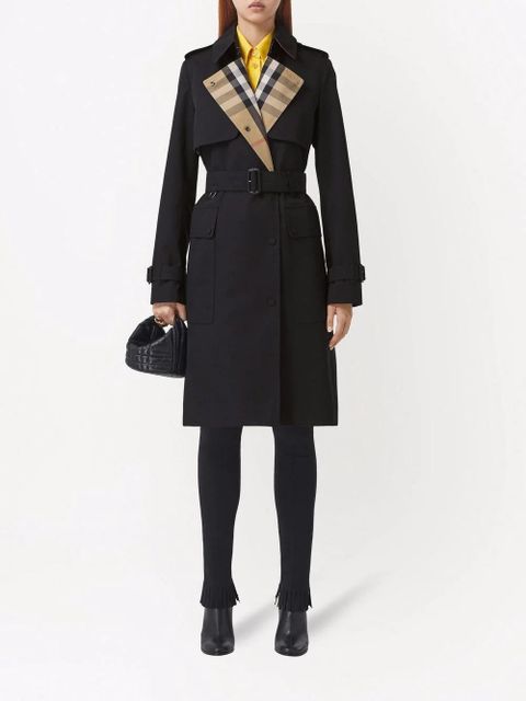 Burberry gabardine trench coat - Black