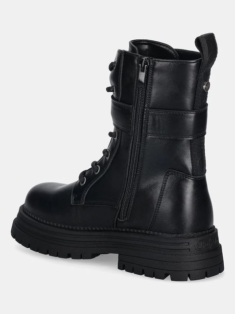 Buffalo workery Lennox Lace Up Mid damskie kolor czarny na platformie lekko ocieplone 1622610-BLK