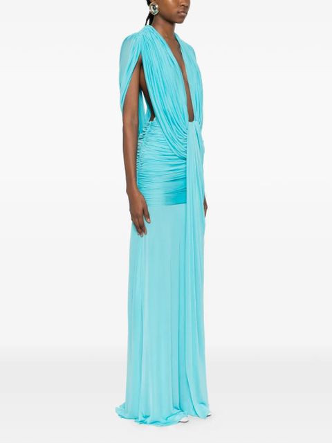 Christopher Esber ripple drape dress - Blue