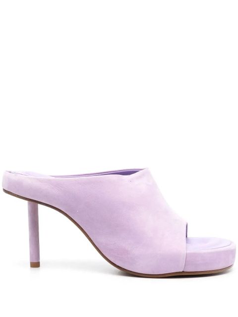 Jacquemus moulded calf-suede sandals - Purple - zdjęcie produktu nr 1