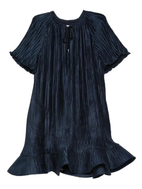 Simkhai plissé ruffled mini dress - Blue - zdjęcie produktu nr 1