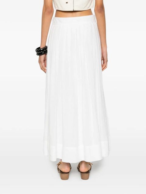 Chloé linen maxi skirt - White