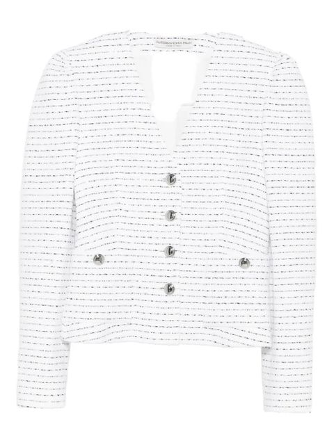 Alessandra Rich striped jacket - White
