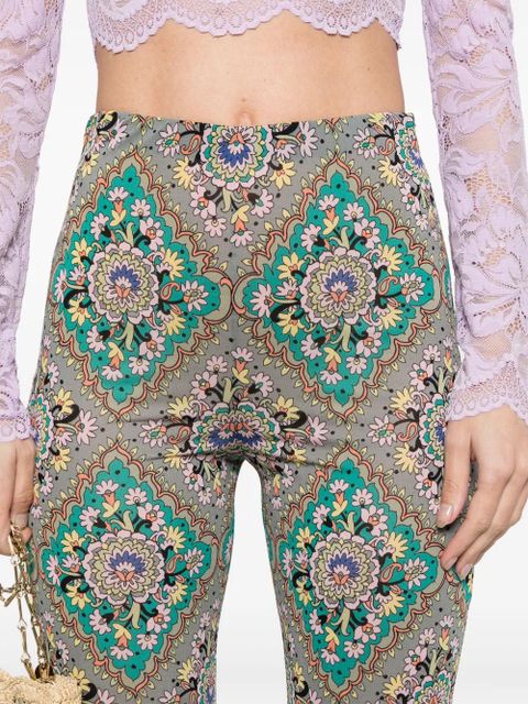 ETRO floral-print trousers - Grey