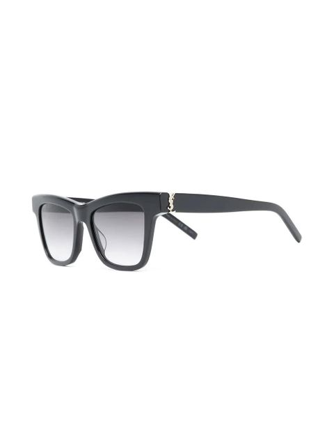 Saint Laurent Eyewear SL M106 YSL-plaque square sunglasses - Black - zdjęcie produktu nr 2