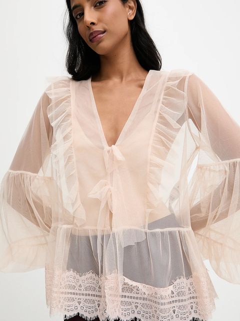 Answear.LAB bluzka damska kolor beżowy gładka