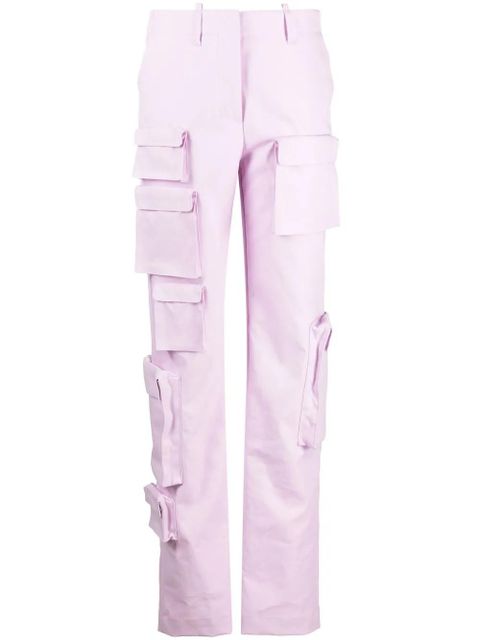 Off-White high-waisted cargo trousers - Purple - zdjęcie produktu nr 1