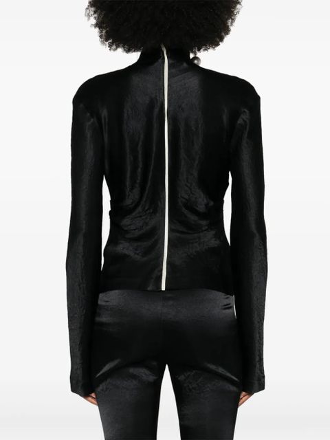 Nanushka high-neck draped top - Black