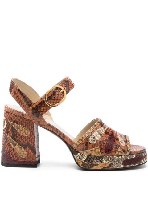 Valentino Garavani 90mm VLogo Signature platform sandals - Brown - zdjęcie produktu nr 1