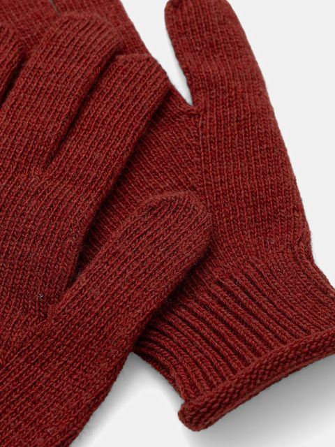 Sisley rękawiczki z domieszką wełny kolor bordowy 122HMG001 - zdjęcie produktu nr 2