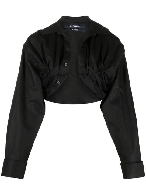 Jacquemus Le Papier bolero shirt - Black - zdjęcie produktu nr 1
