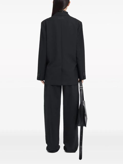MM6 Maison Margiela coated single-breasted blazer - Black