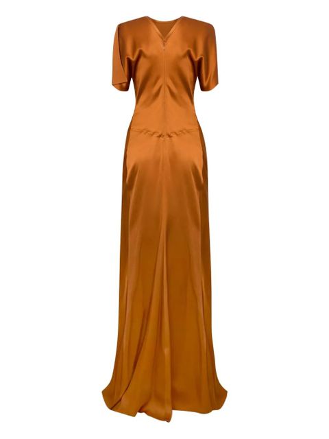 Victoria Beckham ruched maxi dress - Brown - zdjęcie produktu nr 2