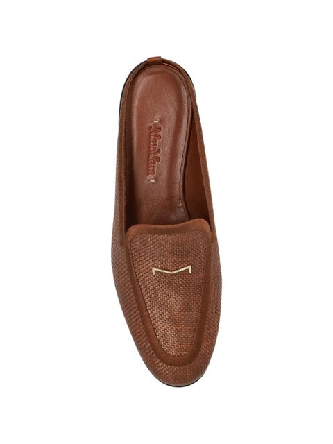 Max Mara woven metal-detail sneakers - Brown