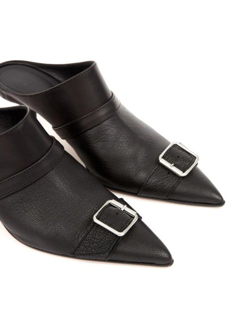 MM6 Maison Margiela Rider 50mm pointed-toe mules - Black