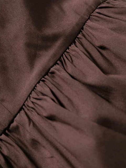 Max Mara V-neck poplin midi dress - Brown