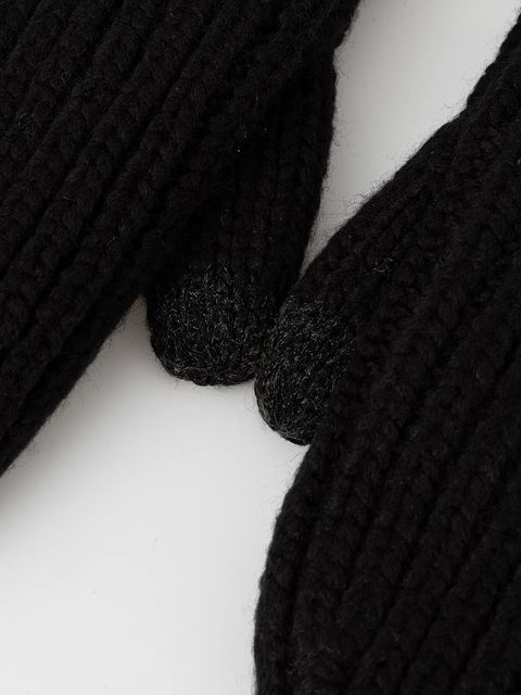 UGG rękawiczki z domieszką wełny CHUNKY damskie kolor czarny 101022 - zdjęcie produktu nr 2