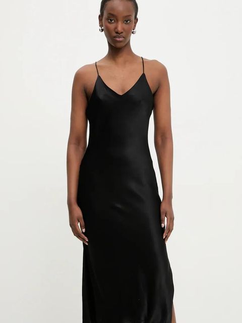 Answear.LAB sukienka kolor czarny maxi dopasowana - zdjęcie produktu nr 2